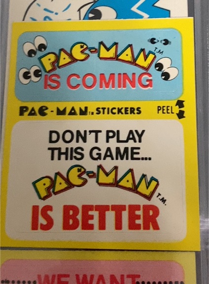 1980 Fleer Pac-Man #41 Coming Play Better Sticker Card — front