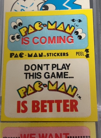 1980 Fleer Pac-Man #41 Pac-Man Is Coming Sticker — front