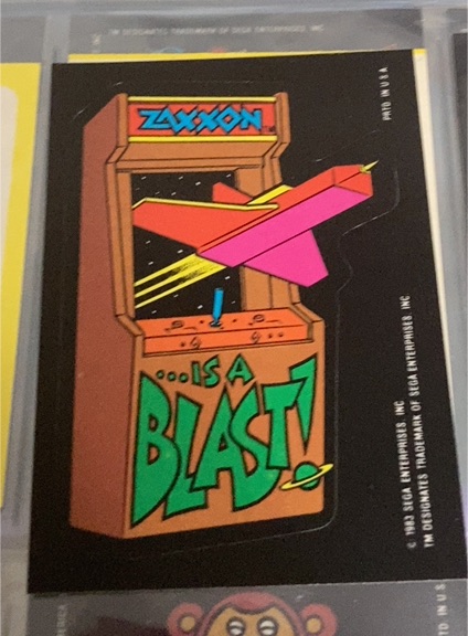 1983 Topps Video City Sega #6f8 Zaxxon is a Blast! — front