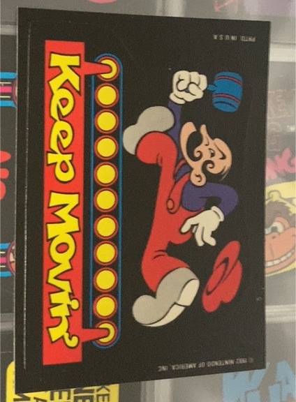 1982 Topps Donkey Kong Keep Movin' — front