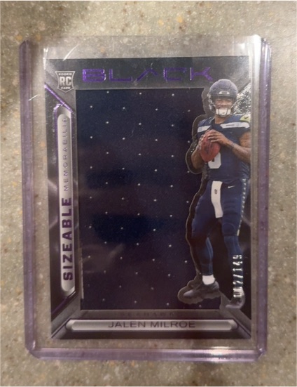 2025 Panini Black Football Sizeable Memorabilia Jalen Milroe #SIZ-JAM — front