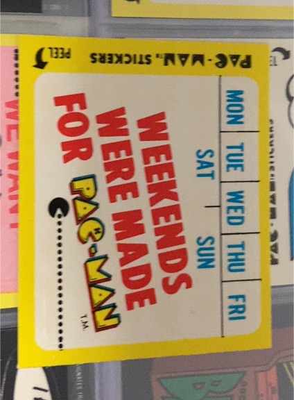 1980 Fleer Pac-Man #39 Weekends Were Made for Pac-Man — front