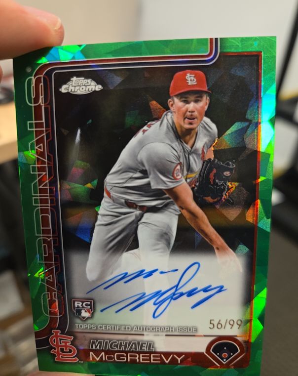 2025 Topps Chrome Rookie Autographs #RA-MMC Michael McGreevy — front