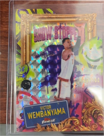 2024-25 Topps Finest #S-13 Victor Wembanyama Show Stoppers Die-Cut — front