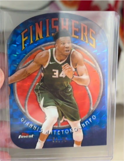2024-25 Topps Finest #F-3 Giannis Antetokounmpo Finishers Die-Cut — front