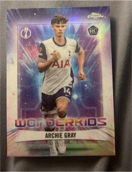 2024-25 Topps Chrome UEFA Club Competitions #WK-5 Archie Gray Wonderkids — front