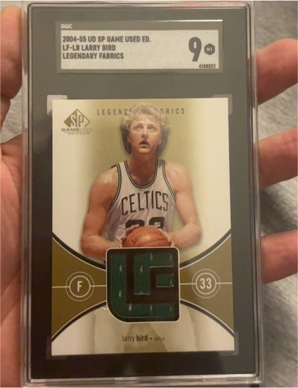 2004-05 Upper Deck SP Game Used #LF-LB Larry Bird Legendary Fabrics — front
