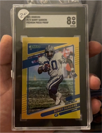 2021 Donruss #173 Barry Sanders Premium Press Proof — front
