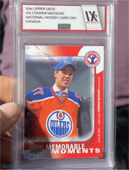 2016 Upper Deck #16 Connor McDavid National Hockey Card Day Canada — front