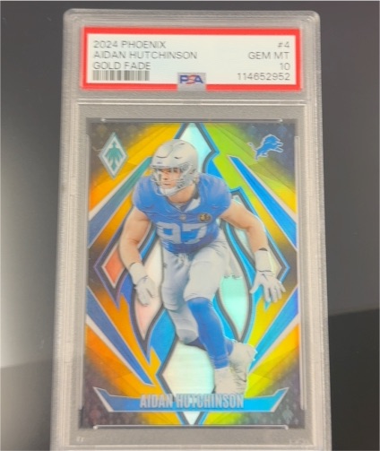2024 Panini Phoenix #4 Aidan Hutchinson Gold Fade — front