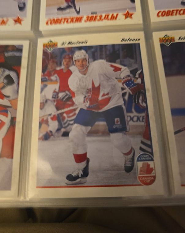 1991-92 Upper Deck #8 Al MacInnis Canada Cup — front