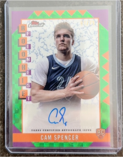 2024-25 Topps Finest #RFA-CS Cam Spencer Rookie Finest Auto — front