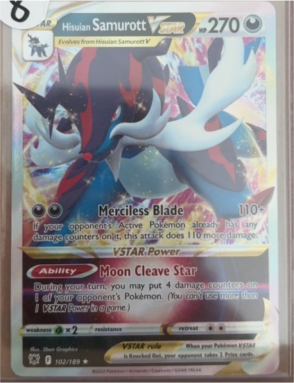 2022 Pokémon Sword & Shield Astral Radiance #102 Hisuian Samurott VSTAR — front