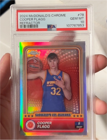 2024 McDonald's Chrome #78 Cooper Flagg Refractor — front