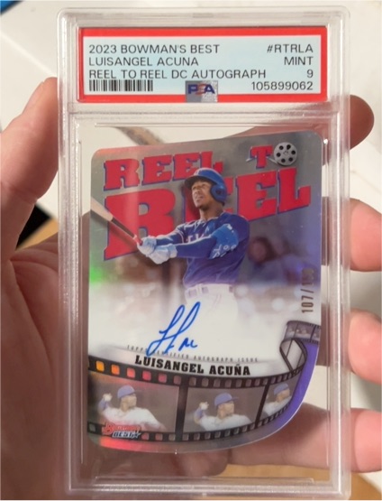 2023 Bowman's Best #RTRLA Luisangel Acuna Reel to Reel DC Autograph — front