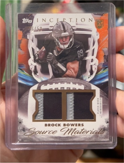 2024 Topps Inception #SM-BB Brock Bowers Source Materials — front