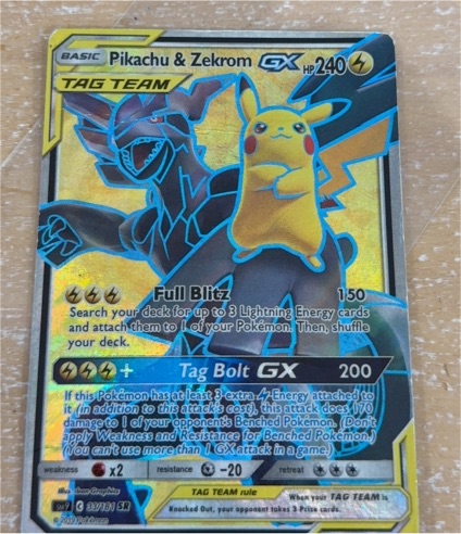 2017 Pokémon Sun & Moon #165 Pikachu & Zekrom GX — front