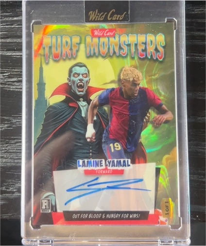 2025 Wild Card Haunted Hits Turf Monsters #1/1 Lamine Yamal — front