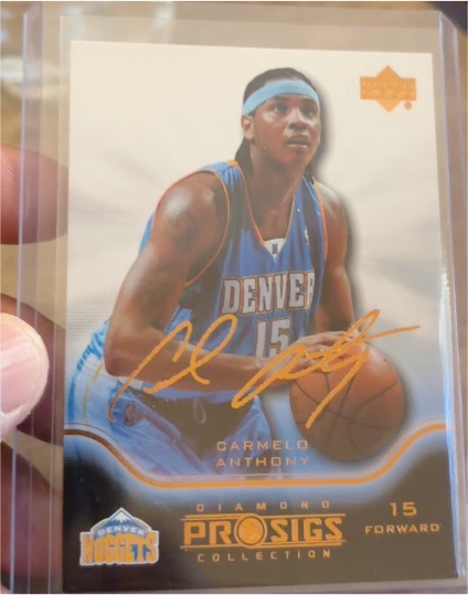 2004-05 Upper Deck Pro Sigs #19 Carmelo Anthony — front