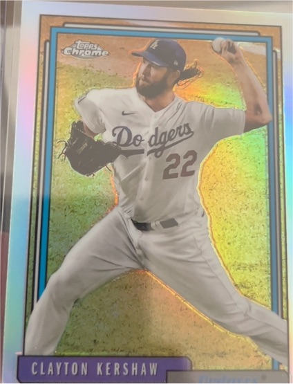 2021 Topps Chrome Update #TC92-25 Clayton Kershaw 1992 Topps Redux Chrome — front