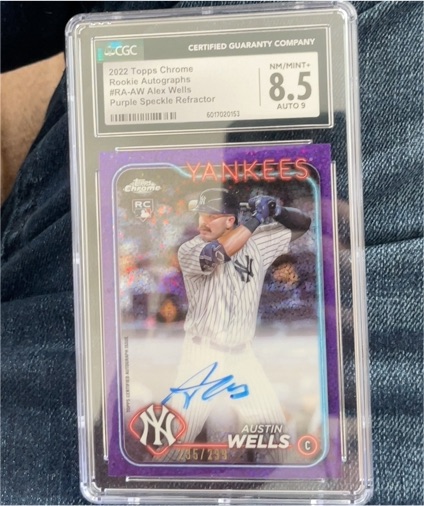 2022 Topps Chrome Rookie Autographs #RA-AW Austin Wells — front