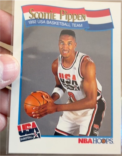 1991-92 NBA Hoops #582 Scottie Pippen USA Basketball Team — front