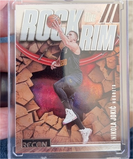 2023-24 Panini Recon #11 Nikola Jokic Rock the Rim — front