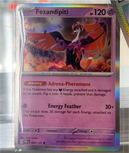 2025 Pokémon Scarlet & Violet Prismatic Evolutions #045 Fezandipiti — front