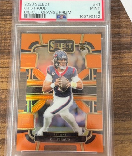 2023 Panini Select #41 C.J. Stroud Orange Prizm Die-Cut Rookie — front