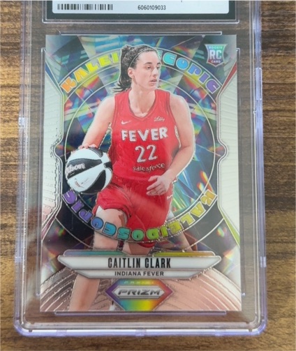 2024 Panini Prizm WNBA #9 Caitlin Clark Kaleidoscopic Rookie Card — front