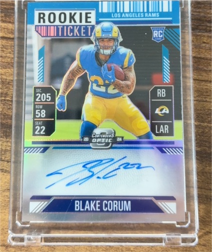 2024 Panini Contenders Optic #112 Blake Corum Rookie Ticket — front