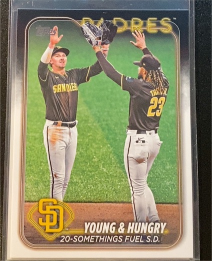 2024 Topps Update #US48 Jackson Merrill & Fernando Tatis Jr. — front