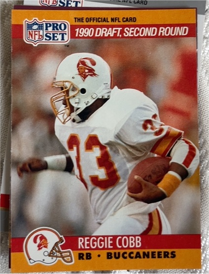 1990 Pro Set #699 Reggie Cobb — front