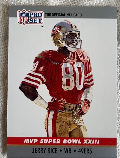 1990 Pro Set #23 Jerry Rice Super Bowl MVP Collectibles — front