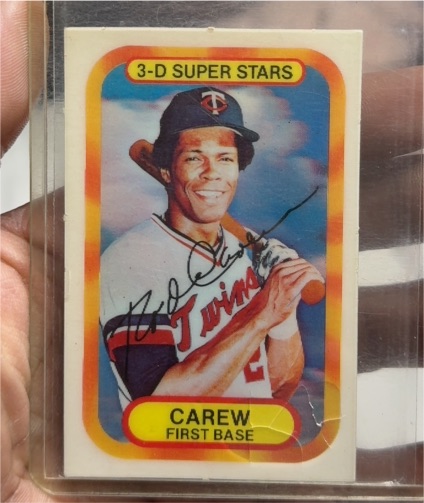 1977 Kellogg's 3-D Super Stars #53 Rod Carew — front