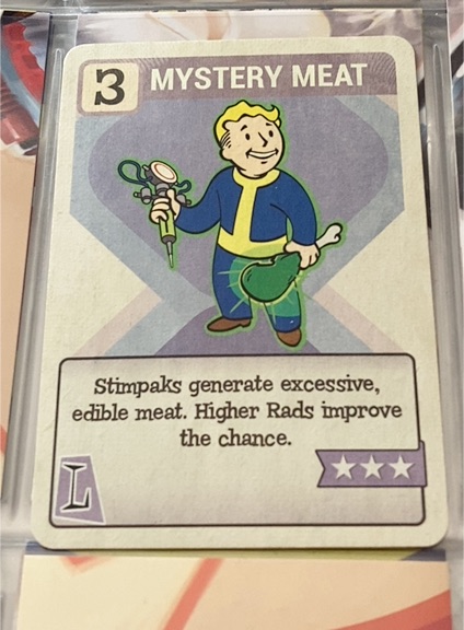 2019 Dynamite Fallout Series 2 #PC-16 Mystery Meat Perk Card — front