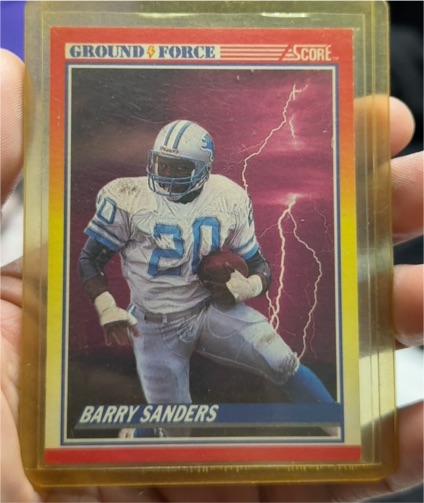 1990 Score #325 Barry Sanders Ground Force — front