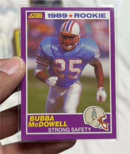 1989 Score Supplemental #427S Bubba McDowell — front