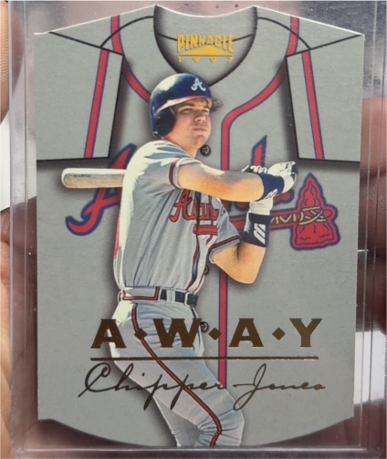 1997 Pinnacle Away Uniform #1 Chipper Jones — front
