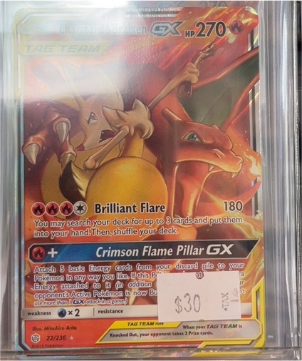 2019 Pokémon Sun & Moon Cosmic Eclipse #22 Charizard & Braixen GX — front