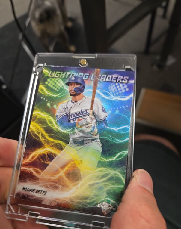 2025 Topps Chrome Baseball #LL-5 Mookie Betts Lightning Leaders SP — front