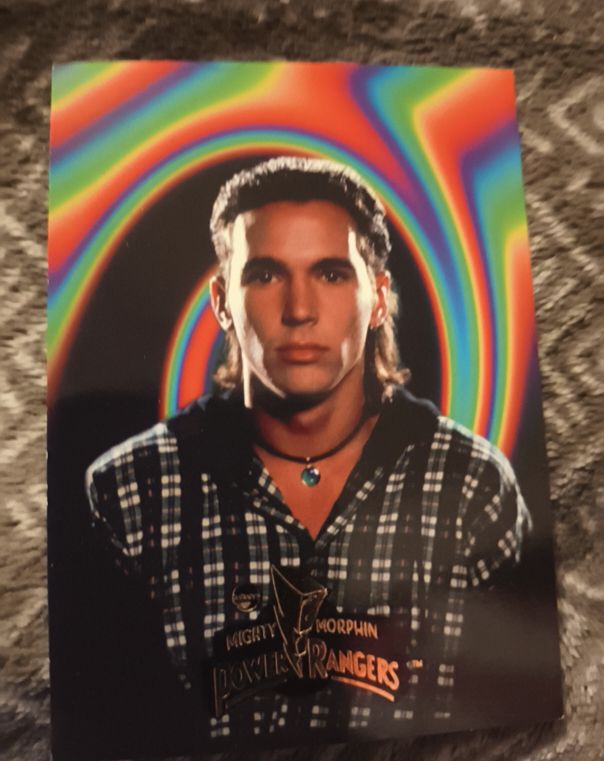 1994 Mighty Morphin Power Rangers Jason David Frank Card — front