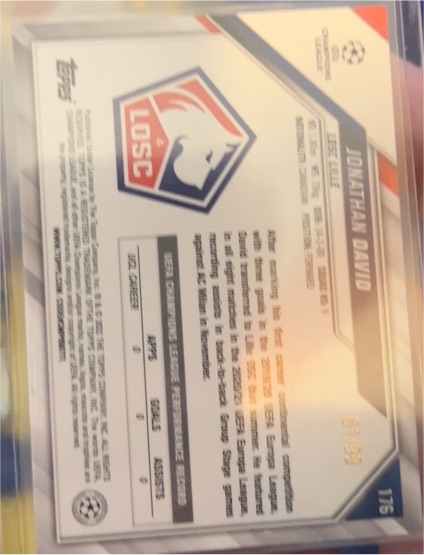 2021-22 Topps Chrome UCL #176 Jonathan David — front