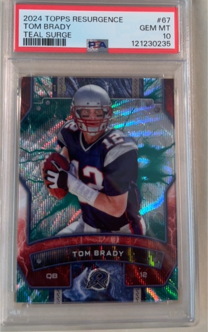 2024 Topps Resurgence #67 Tom Brady Teal Surge — front
