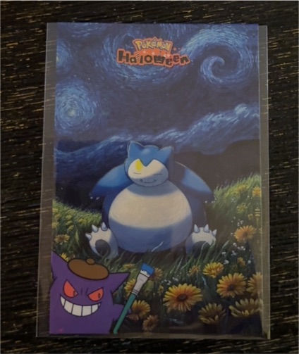 2025 Pokemon Card Database Halloween Snorlax Van Gogh Cracked Ice Holo — front