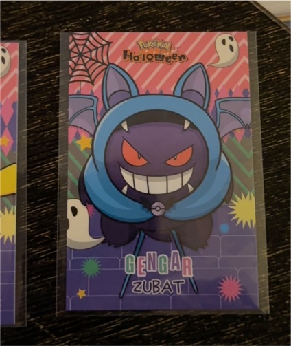 2025 Halloween Card Database Gengar Zubat Poncho — front