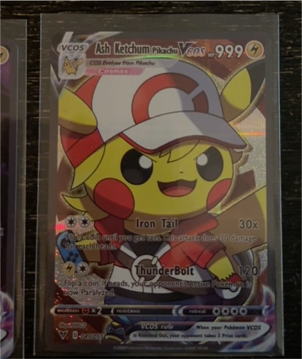 VCOS Ash Ketchum Pikachu Cosplay Custom Fan Art Card — front