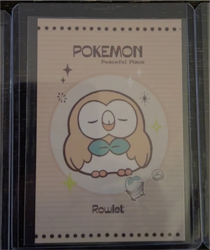 2025 Electric Pikachu Card Database Rowlet Peaceful Place — front