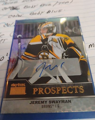 2021-22 Skybox Metal Universe Premium Prospects #PP-10 Jeremy Swayman — front