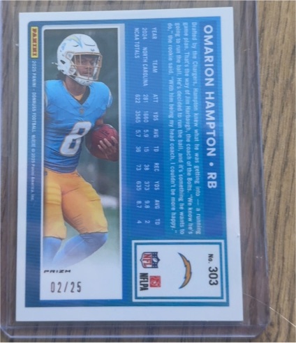 2025 Panini Donruss #303 Omarion Hampton — front